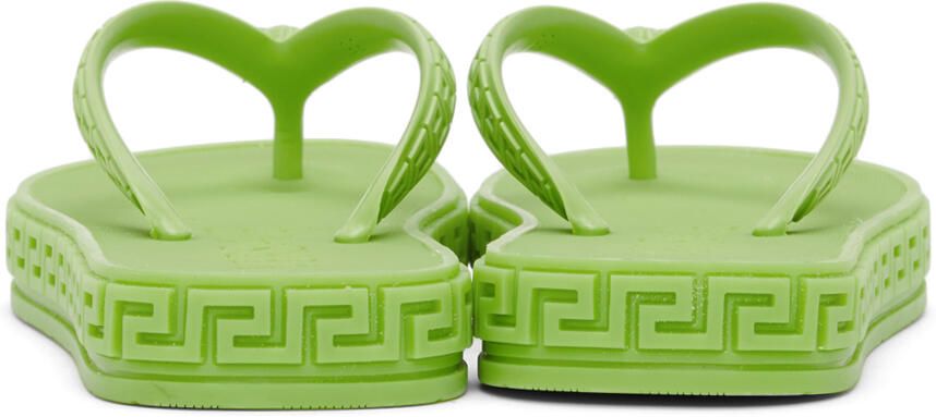 Versace Green Greca Sandals - Picture 2