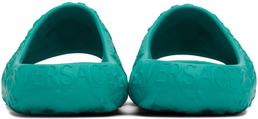 Versace Green Medusa Dimension Slides