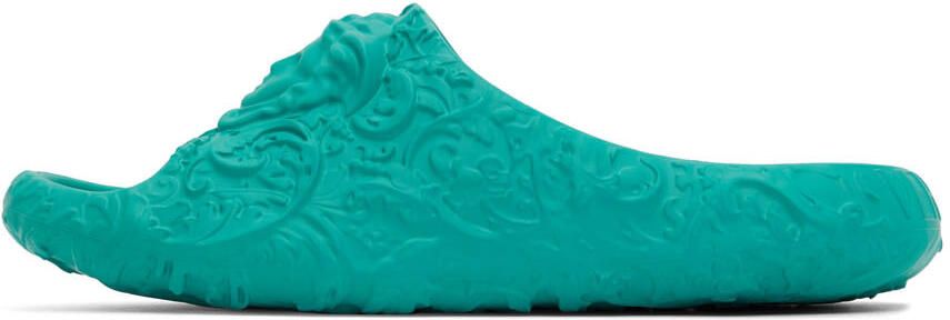 Versace Green Medusa Dimension Slides - Picture 4