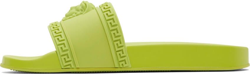 Versace Green Palazzo Slides - Picture 4