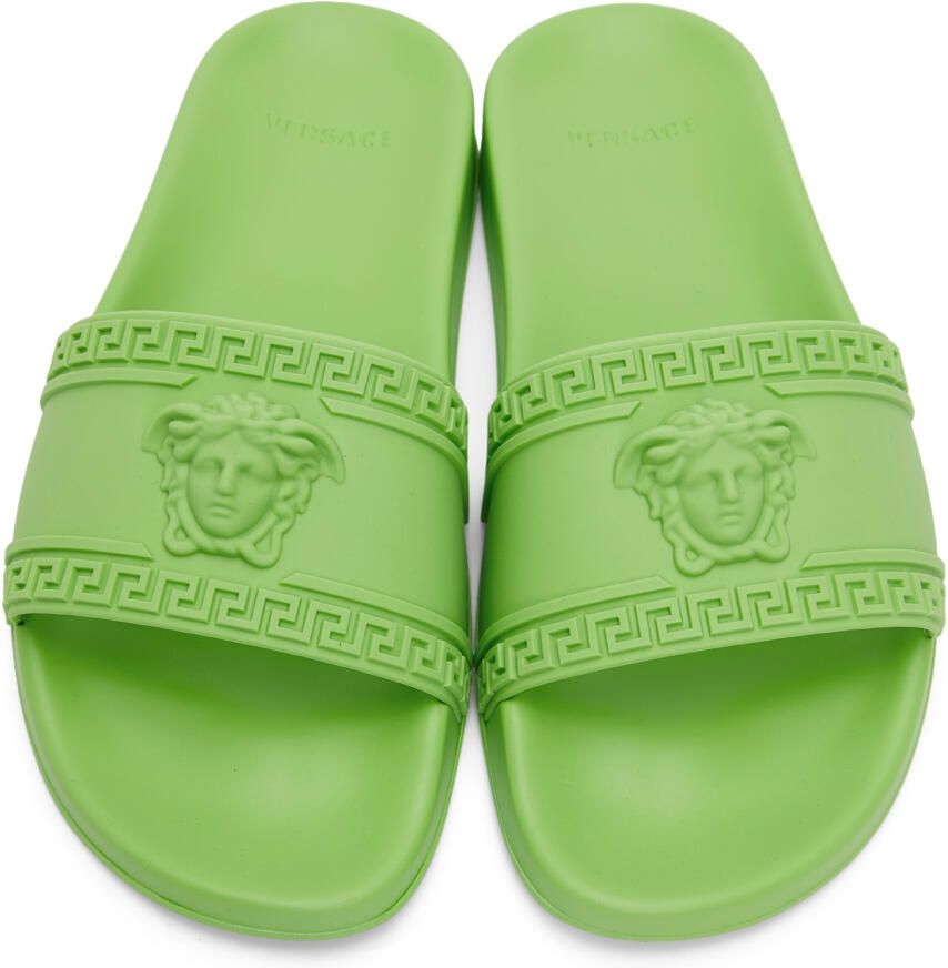 Versace Green Palazzo Slides