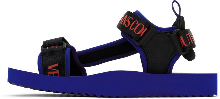 Versace Jeans Couture Black & Blue Ipanema Sandals - Picture 3