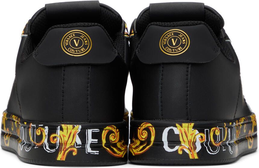 Versace Jeans Couture Black & Gold Court 88 Sneakers