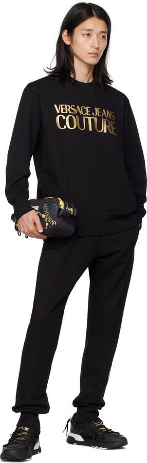 Versace Jeans Couture Black & Gold Dynamic Sneakers - Picture 4