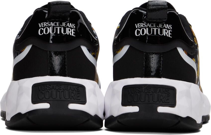 Versace Jeans Couture Black & Gold Graphic Sneakers