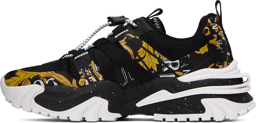 Versace Jeans Couture Black & Gold New Trail Trek Sneakers - Picture 3
