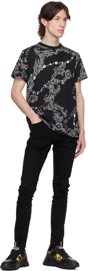 Versace Jeans Couture White & Gold Speedtrack Sneakers - Picture 8