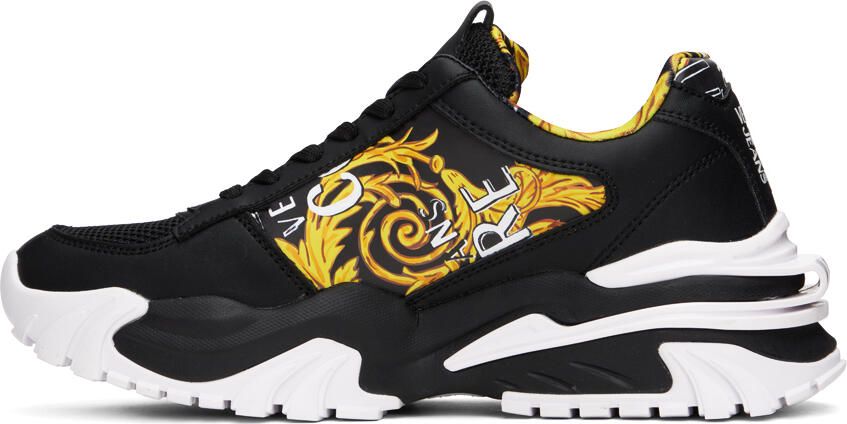 Versace Jeans Couture Black & Gold Trail Trek Sneakers - Picture 3