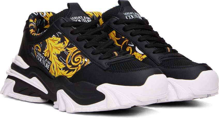 Versace Jeans Couture Black & Gold Trail Trek Sneakers - Picture 2