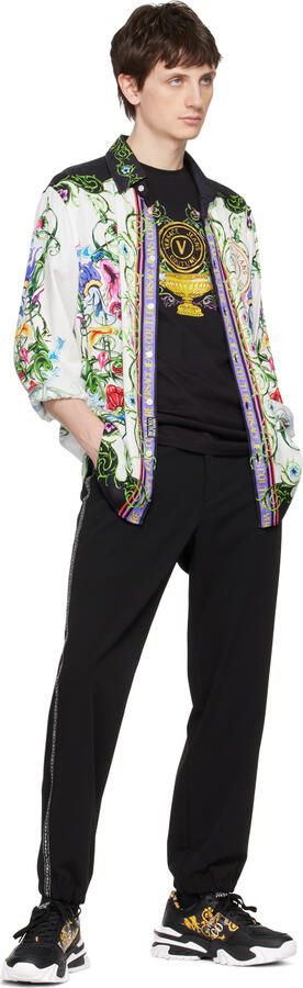 Versace Jeans Couture Black & Gold Trail Trek Sneakers - Picture 4