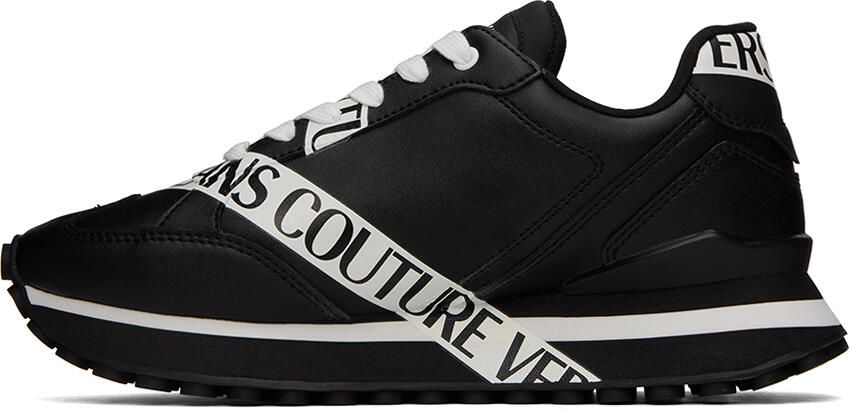 Versace Jeans Couture Black & White Spyke Sneakers - Picture 3