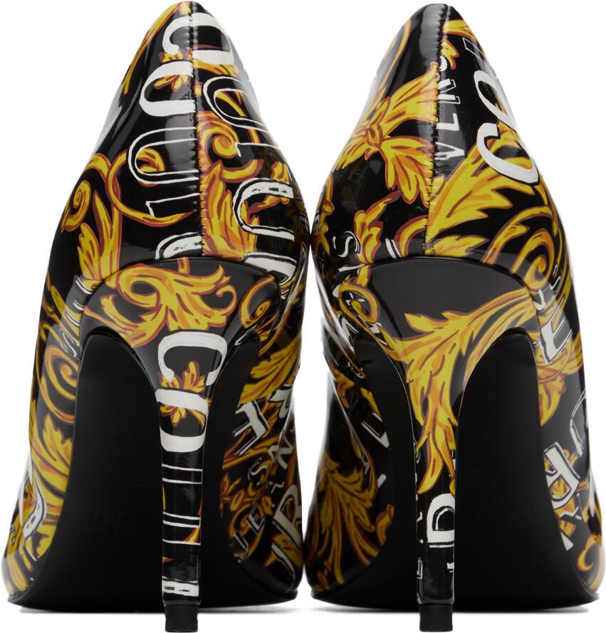 Versace Jeans Couture Black & Yellow Scarlett Heels