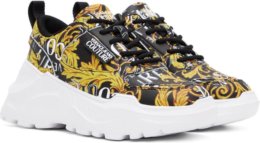 Versace Jeans Couture Black & Yellow Speedtrack Sneakers - Picture 2