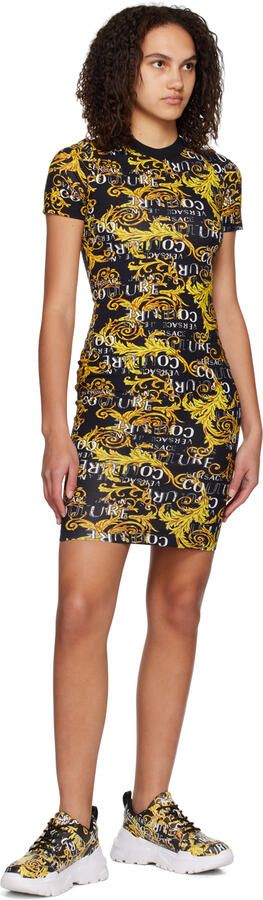 Versace Jeans Couture Black & Yellow Speedtrack Sneakers - Picture 4