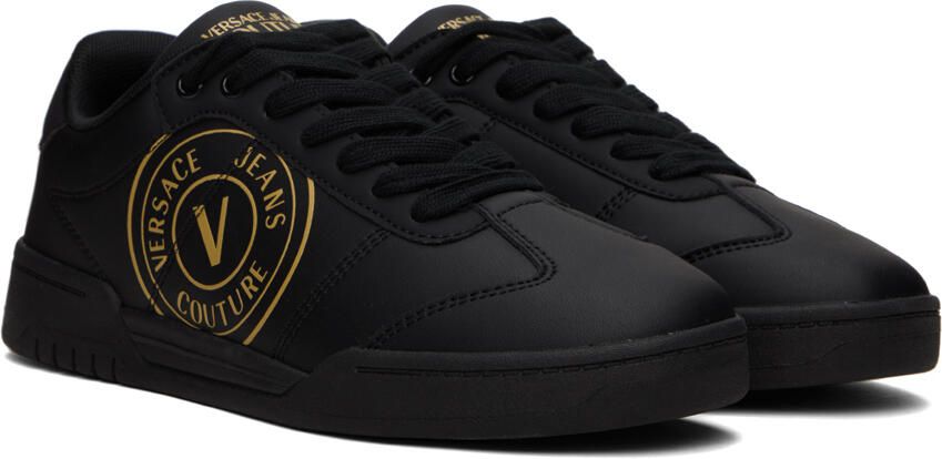 Versace Jeans Couture Black Brooklyn V-Emblem Sneakers - Picture 2