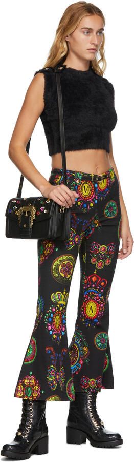 Versace Jeans Couture Black Croc Mia Boots - Picture 3