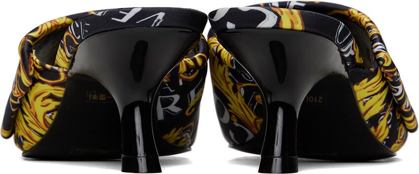 Versace Jeans Couture Black & Gold Arizona Sandals