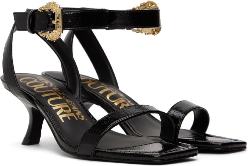 Versace Jeans Couture Black Fiona Heeled Sandals - Picture 2