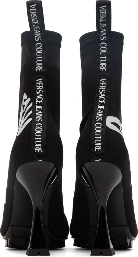 Versace Jeans Couture Black Flair Logo Ankle Boots - Picture 3