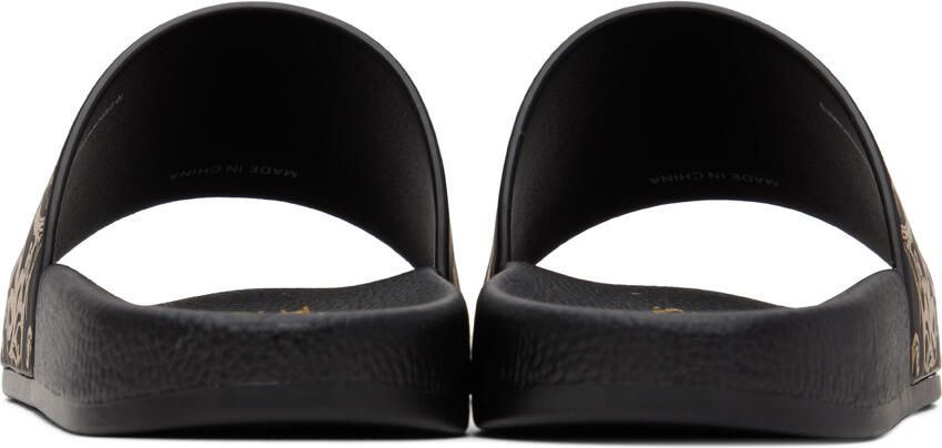 Versace Jeans Couture Black Graphic Slides