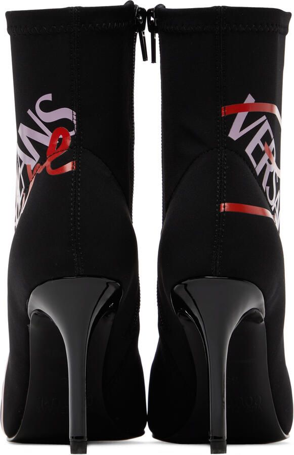 Versace Jeans Couture Black Logo Ankle Boots - Picture 3