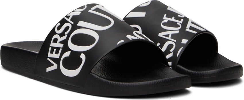 Versace Jeans Couture Black Logo Slides - Picture 2