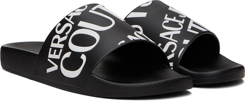 Versace Jeans Couture Black Logo Slides - Picture 2