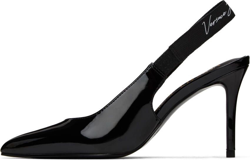 Versace Jeans Couture Black Scarlett Slingback Heels - Picture 3