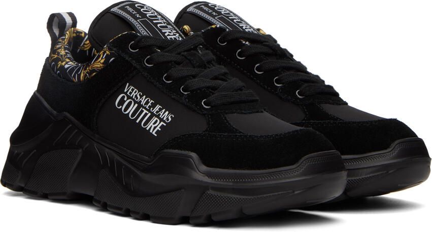 Versace Jeans Couture Black Speedtrack Logo Couture Low-Top Sneakers - Picture 2