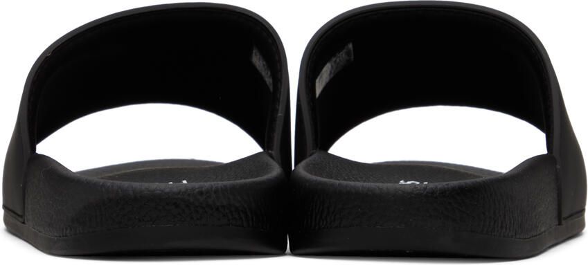 Versace Jeans Couture Black V-Emblem Slides