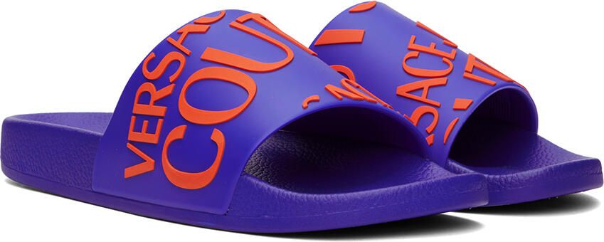 Versace Jeans Couture Blue Fondo Slides - Picture 2