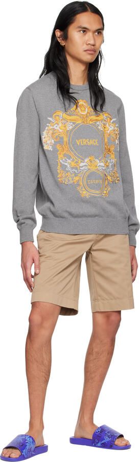 Versace Jeans Couture Blue Logo Couture Slides - Picture 3