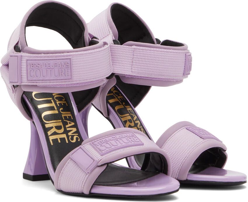 Versace Jeans Couture Purple Flair Heeled Sandals - Picture 2