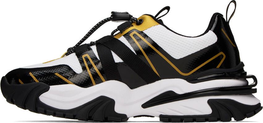 Versace Jeans Couture White & Black Trail Trek Sneakers - Picture 3
