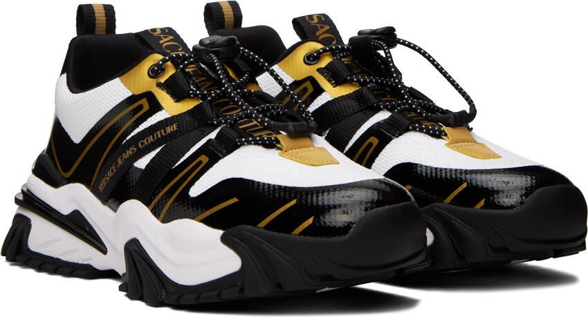 Versace Jeans Couture White & Black Trail Trek Sneakers - Picture 2