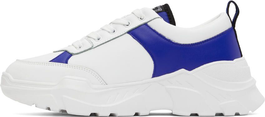 Versace Jeans Couture White & Blue Speedtrack Sneakers - Picture 3