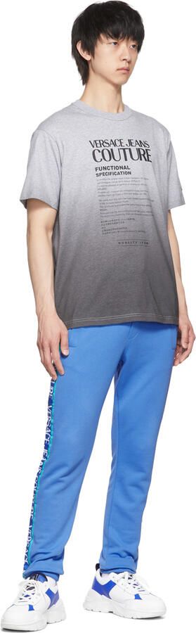 Versace Jeans Couture White & Blue Speedtrack Sneakers - Picture 4