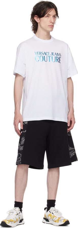 Versace Jeans Couture White & Gold Dynamic Sneakers - Picture 4