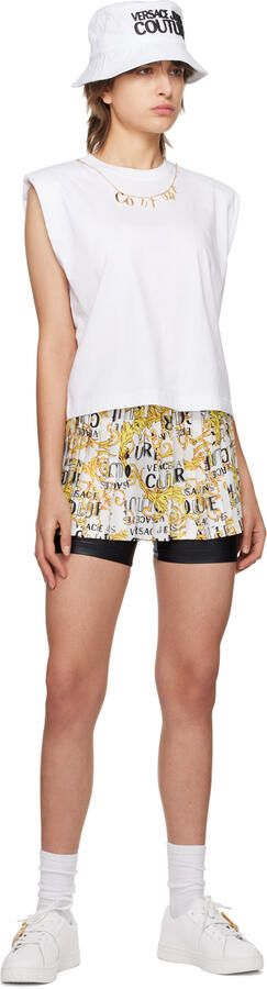 Versace Jeans Couture White Baroque Buckle Sneakers - Picture 4