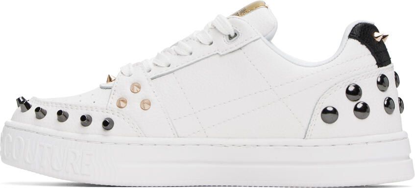Versace Jeans Couture White Court 88 Spiked Sneakers - Picture 3