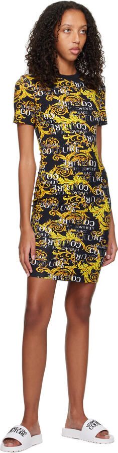 Versace Jeans Couture White Embossed Pool Slides - Picture 4