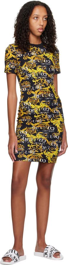 Versace Jeans Couture White Embossed Pool Slides - Picture 4