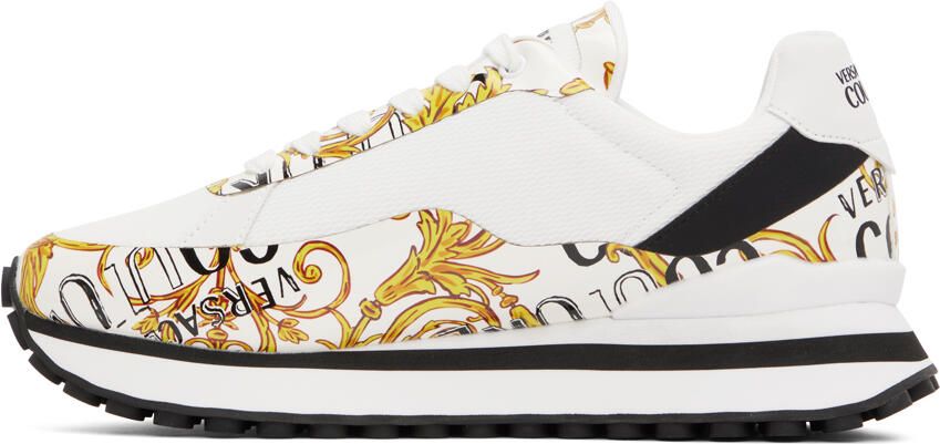 Versace Jeans Couture White Fondo Spyke Sneakers - Picture 4