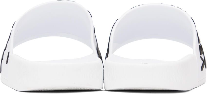 Versace Jeans Couture White Logo Slides