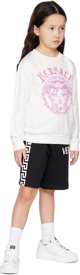 Versace Kids White 'La Greca' Sneakers - Picture 4