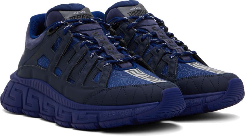 Versace Navy Trigreca Sneakers - Picture 2