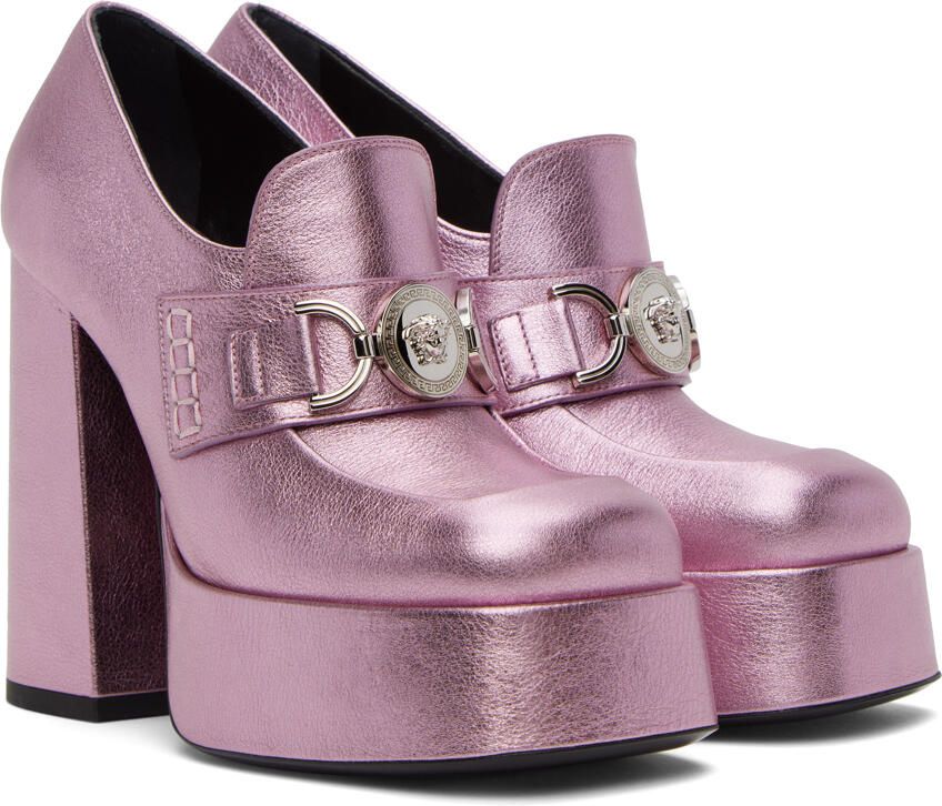 Versace Pink '95 Medusa Platform Pumps - Picture 2