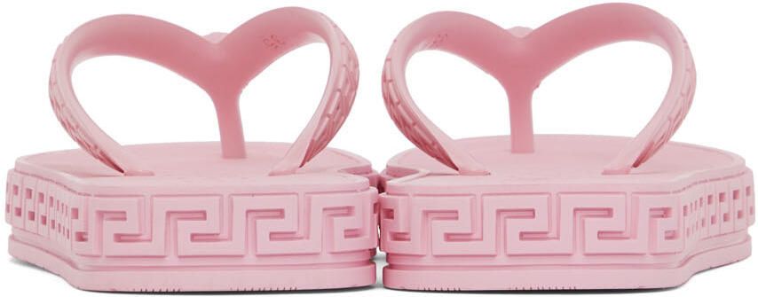 Versace Pink Greca Sandals