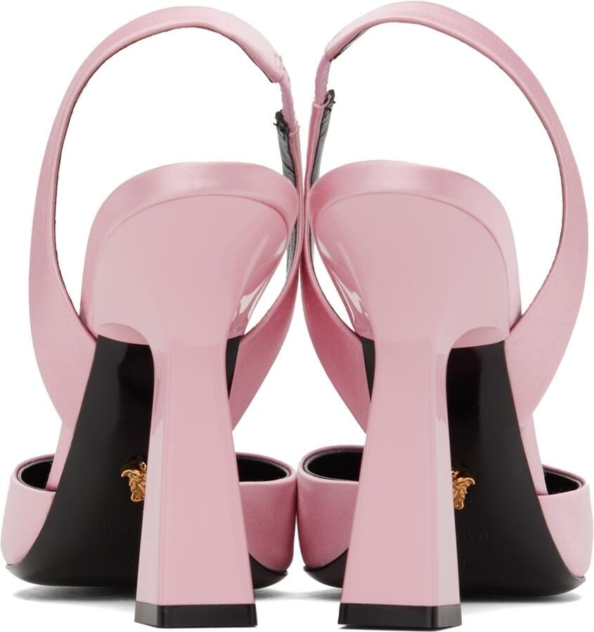 Versace Pink 'La Medusa' Slingback Heels