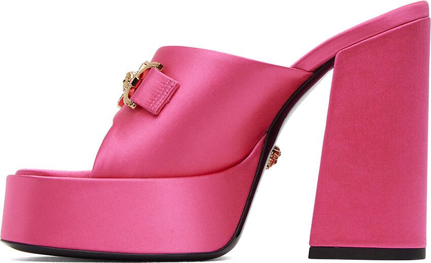 Versace Pink Medusa Aevitas Platform Heels - Picture 7